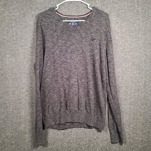 American Eagle Outfitters Men's Long Sleeve Gray V-Neck Sweater Size Large